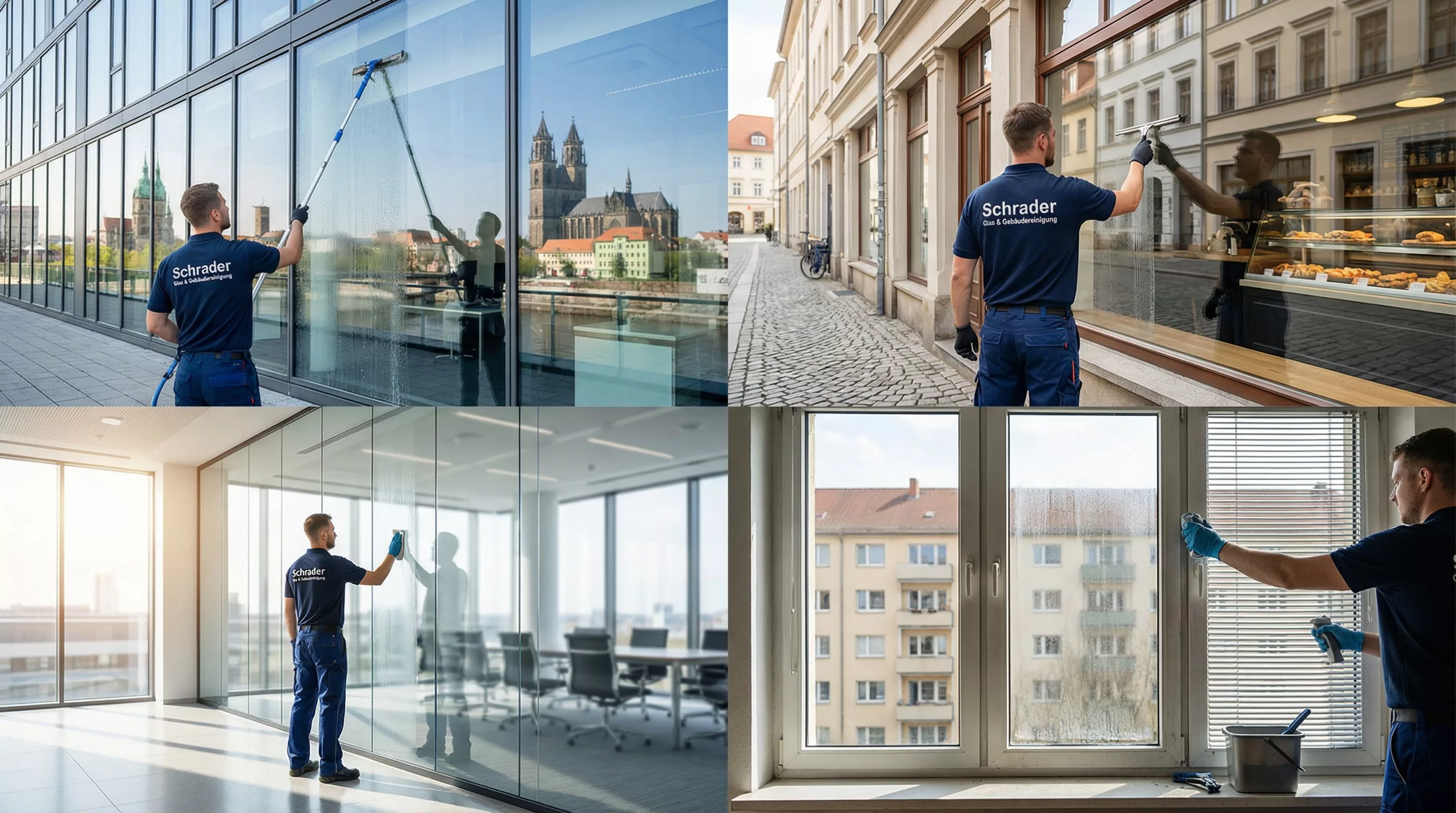 Streifenfreie Glasreinigung Magdeburg – Schrader Glas & Gebäudereinigung