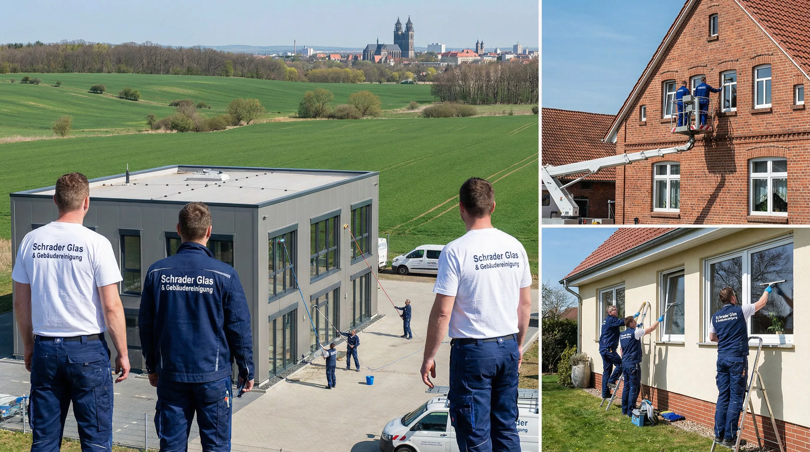 Glasreinigung Hohe Börde – professioneller Glasreiniger bei der Arbeit in Hohenwarsleben Glasreinigung Hohe Börde – professioneller Glasreiniger bei der Arbeit in Hohenwarsleben