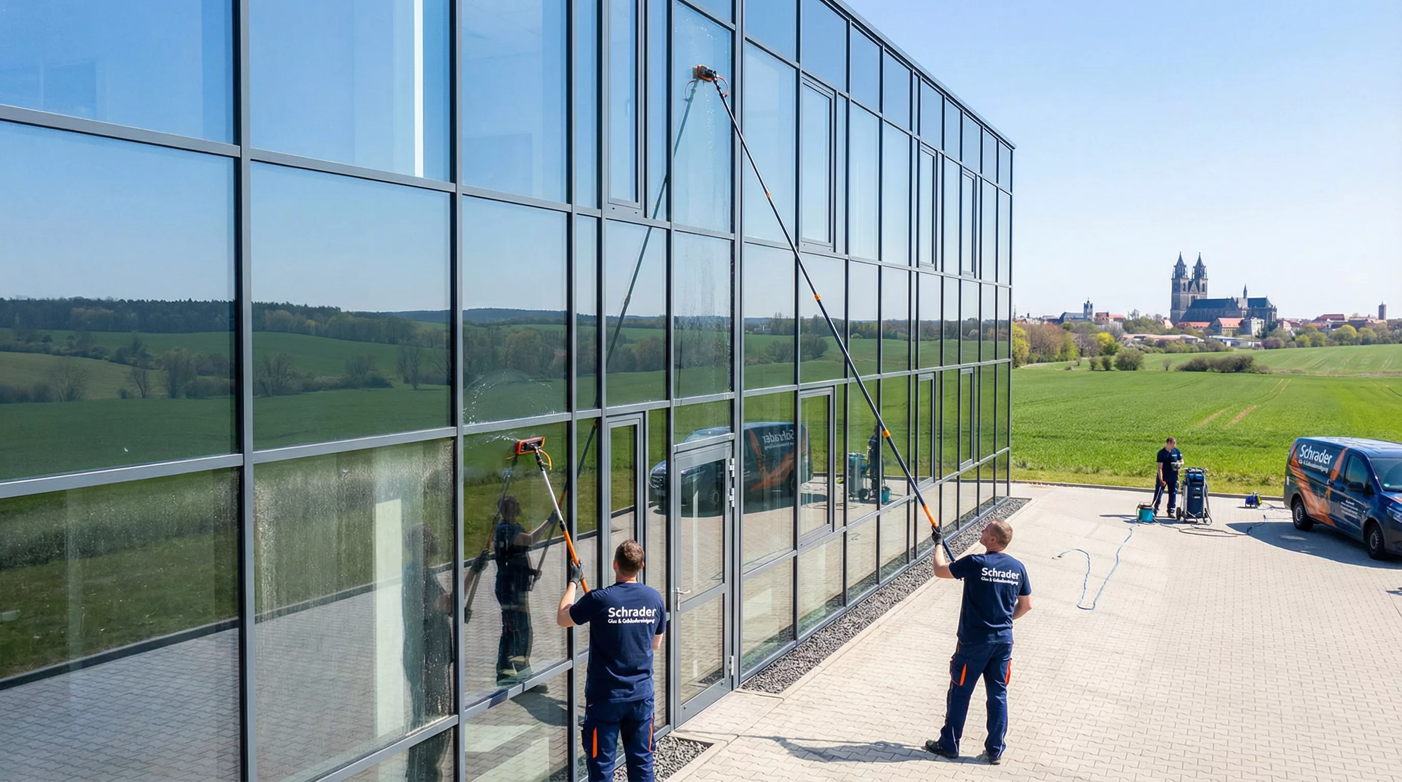 Glasreinigung Hohenwarsleben – Professionelles Reinigungsteam bei der Arbeit